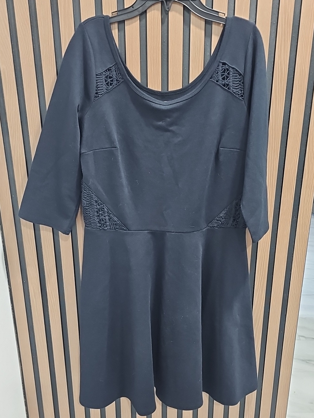 Hollister Womens Size L Black Fit & Flare Dress